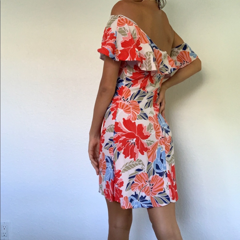 Floral off the shoulder dress